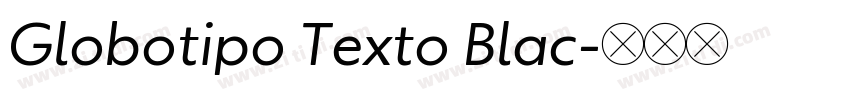 Globotipo Texto Blac字体转换